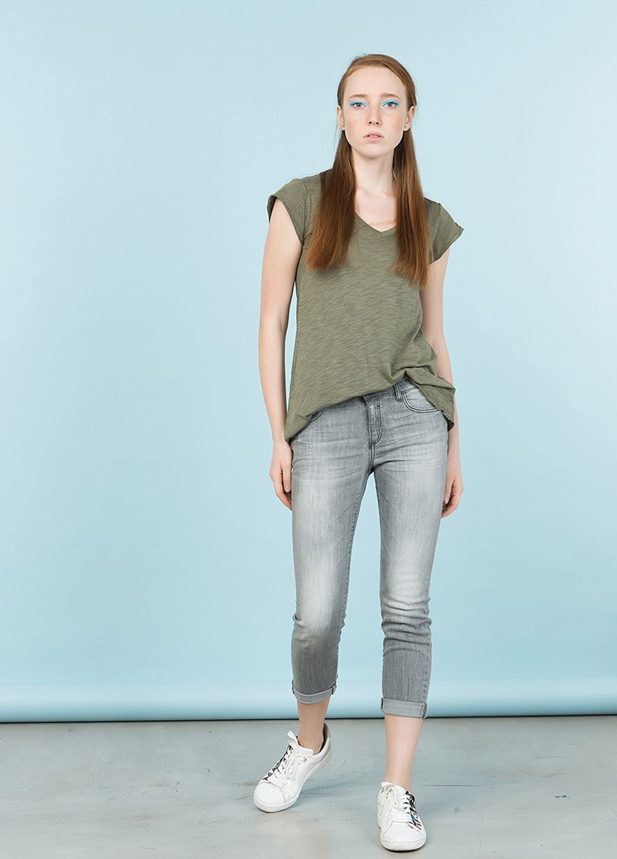 Γυναικείο Παντελόνι BSB SELENA GREY DENIMφωτογραφία2