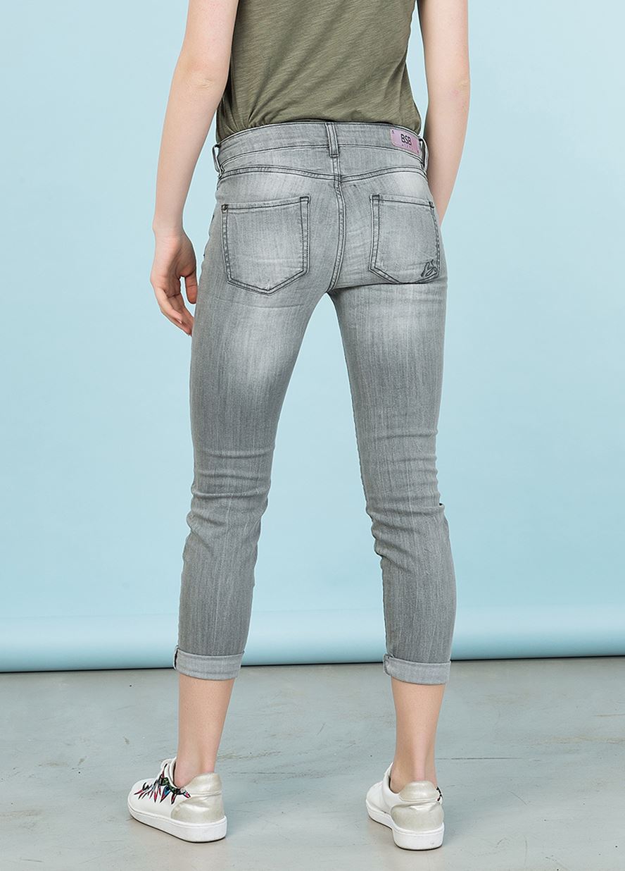 Γυναικείο Παντελόνι BSB SELENA GREY DENIMφωτογραφία4