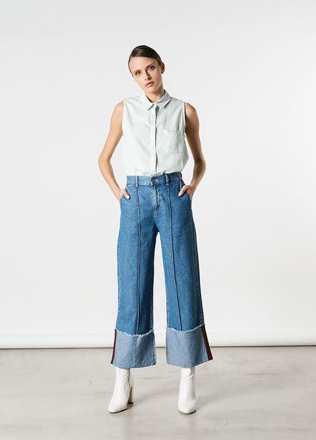 Γυναικείο Παντελόνι BSB DENIM HIGH WAIST