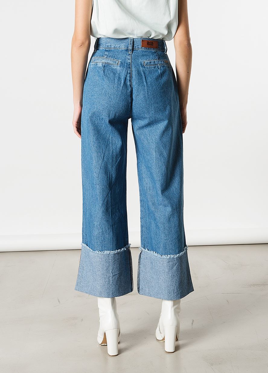 Γυναικείο Παντελόνι BSB DENIM HIGH WAISTφωτογραφία2