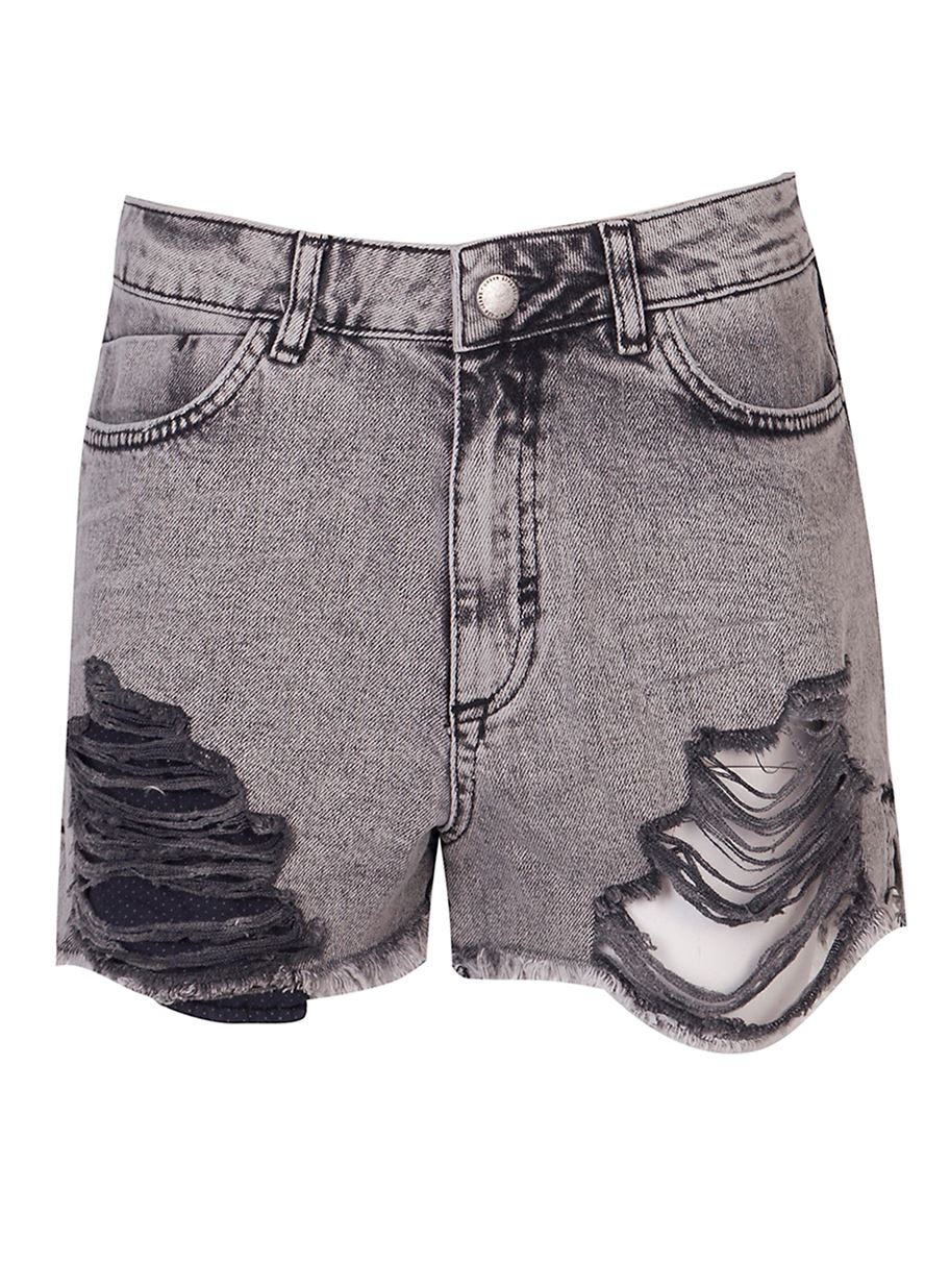 Γυναικείο Σορτς BSB ADELE BLACK DENIMφωτογραφία2