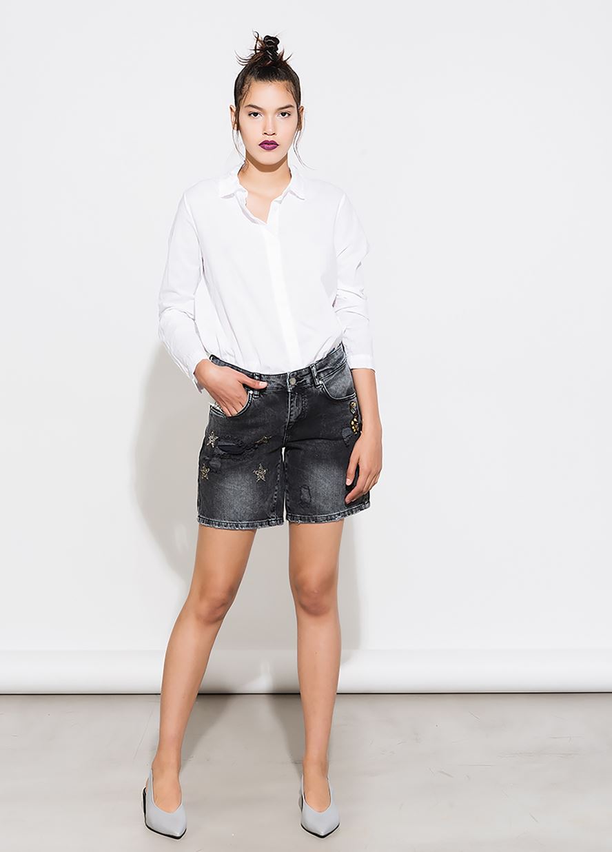 Γυναικεία Βερμούδα BSB SUGAR BLACK FASHIONφωτογραφία1