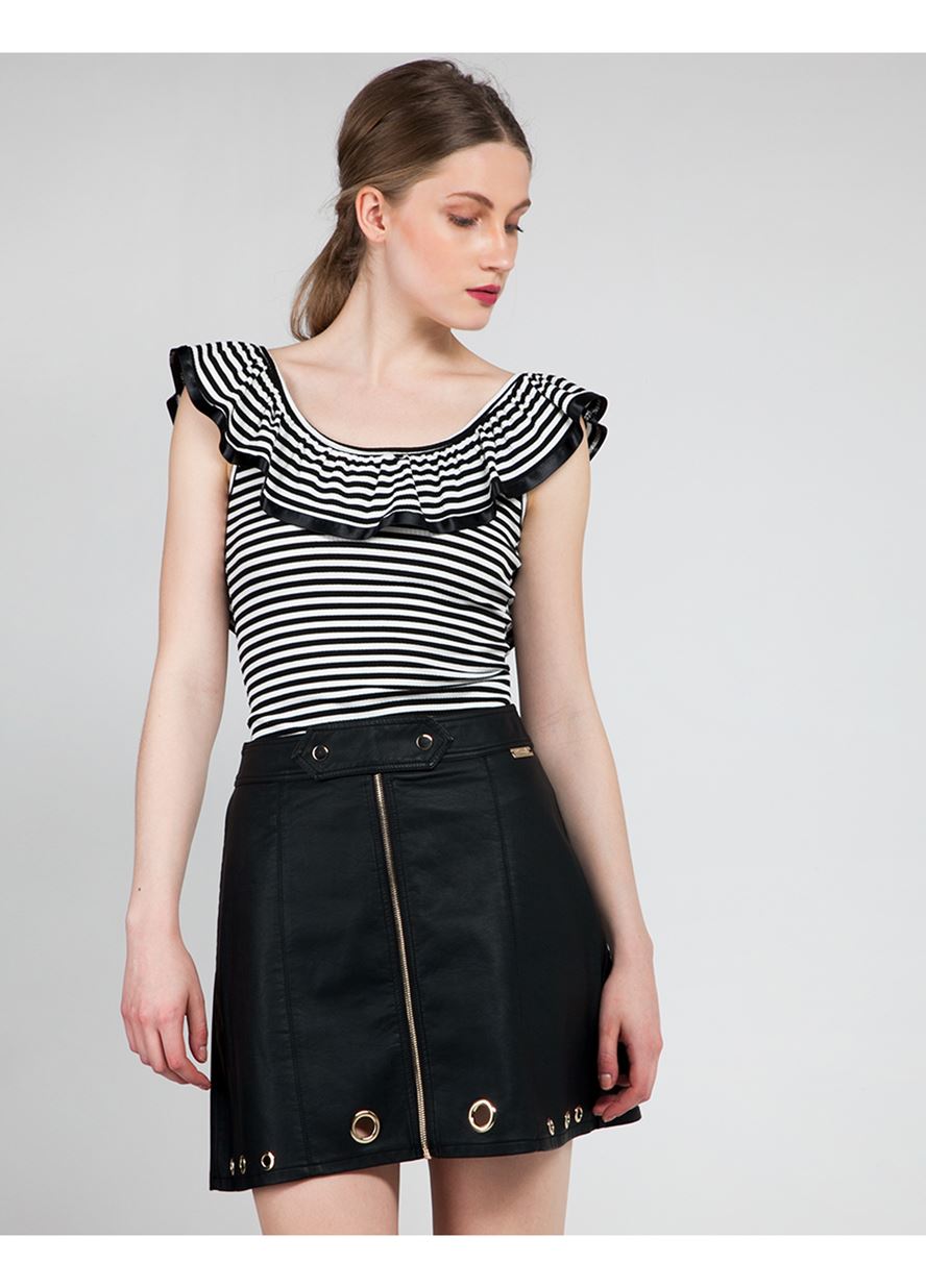 Γυναικεία LEATHER LOOK Φούστα LYNNEφωτογραφία1