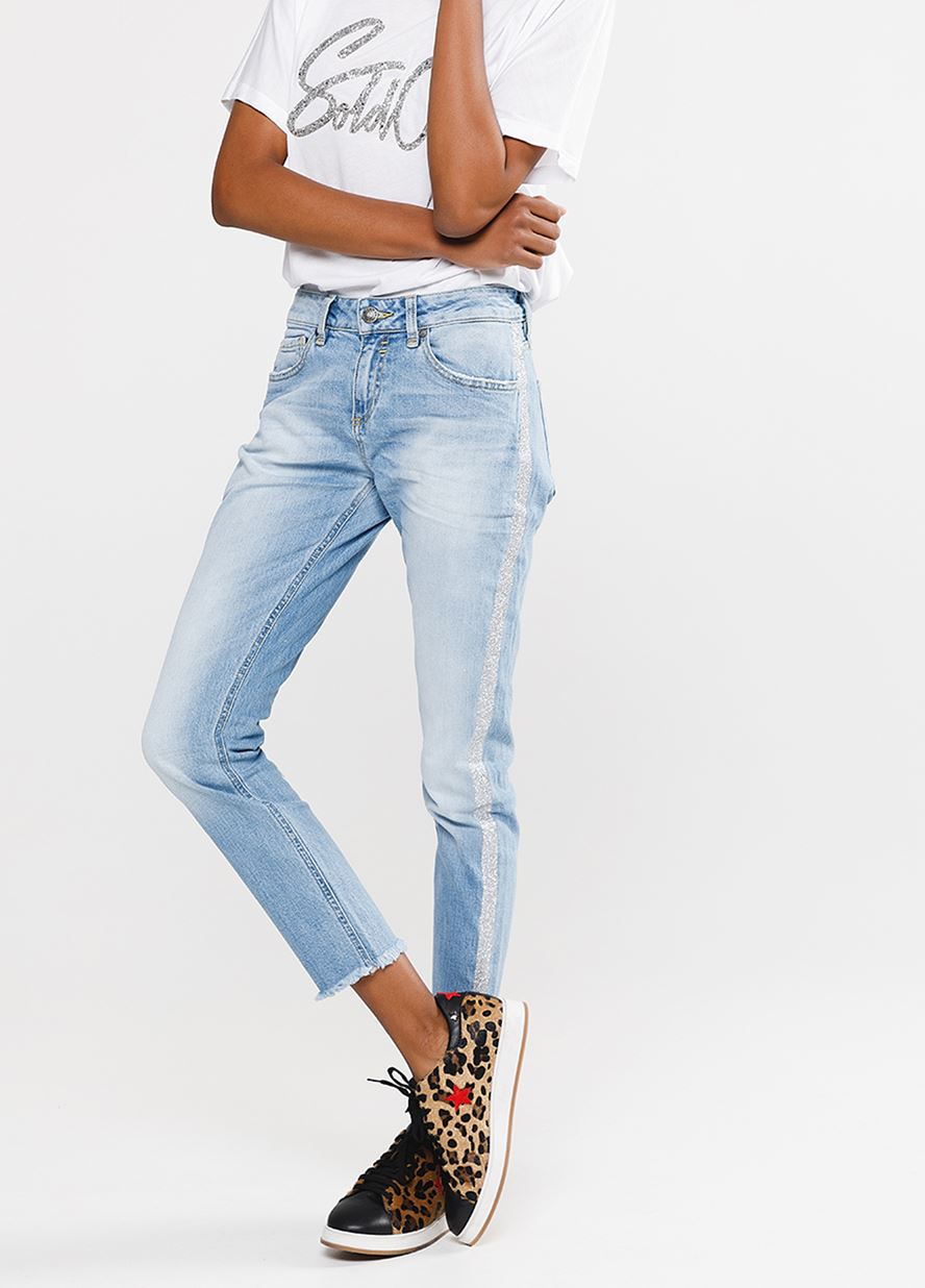 Γυναικείο Παντελόνι BSB MIA DENIM FASHION SPECIAL LIGHT,φωτογραφία2