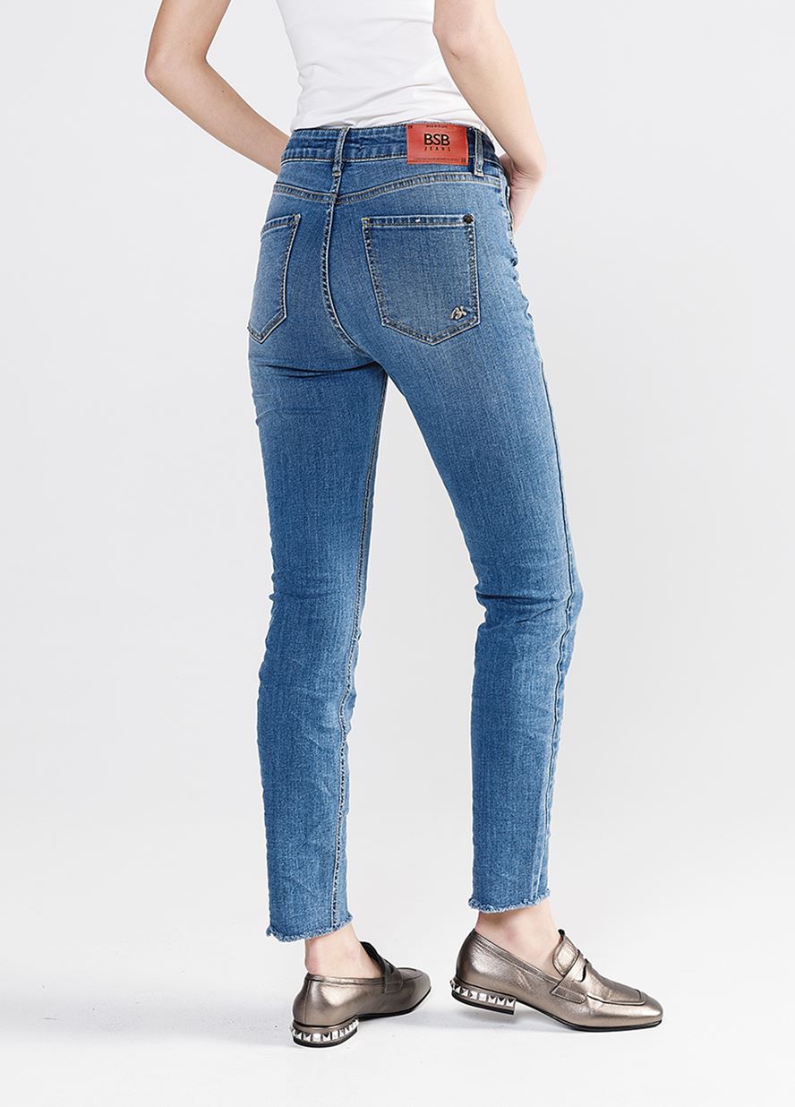 Γυναικείο Παντελόνι BSB VENICE BLUE DENIMφωτογραφία3
