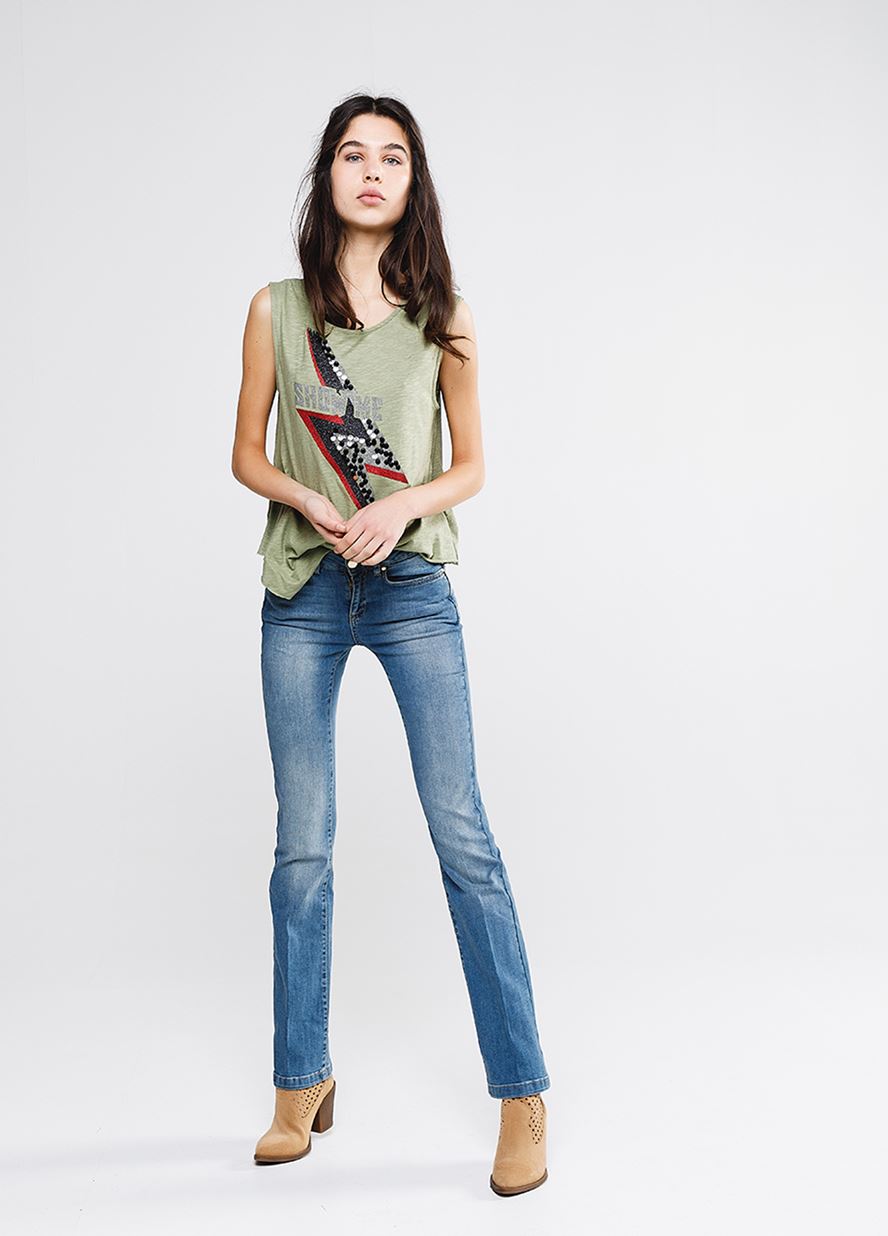 Γυναικείο Παντελόνι BSB SOPHIE DENIMφωτογραφία5