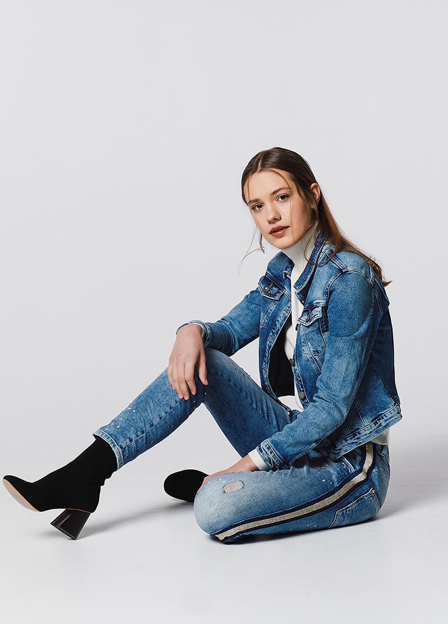 Γυναικείο Παντελόνι BSB SCARLET BLUE DENIMφωτογραφία1