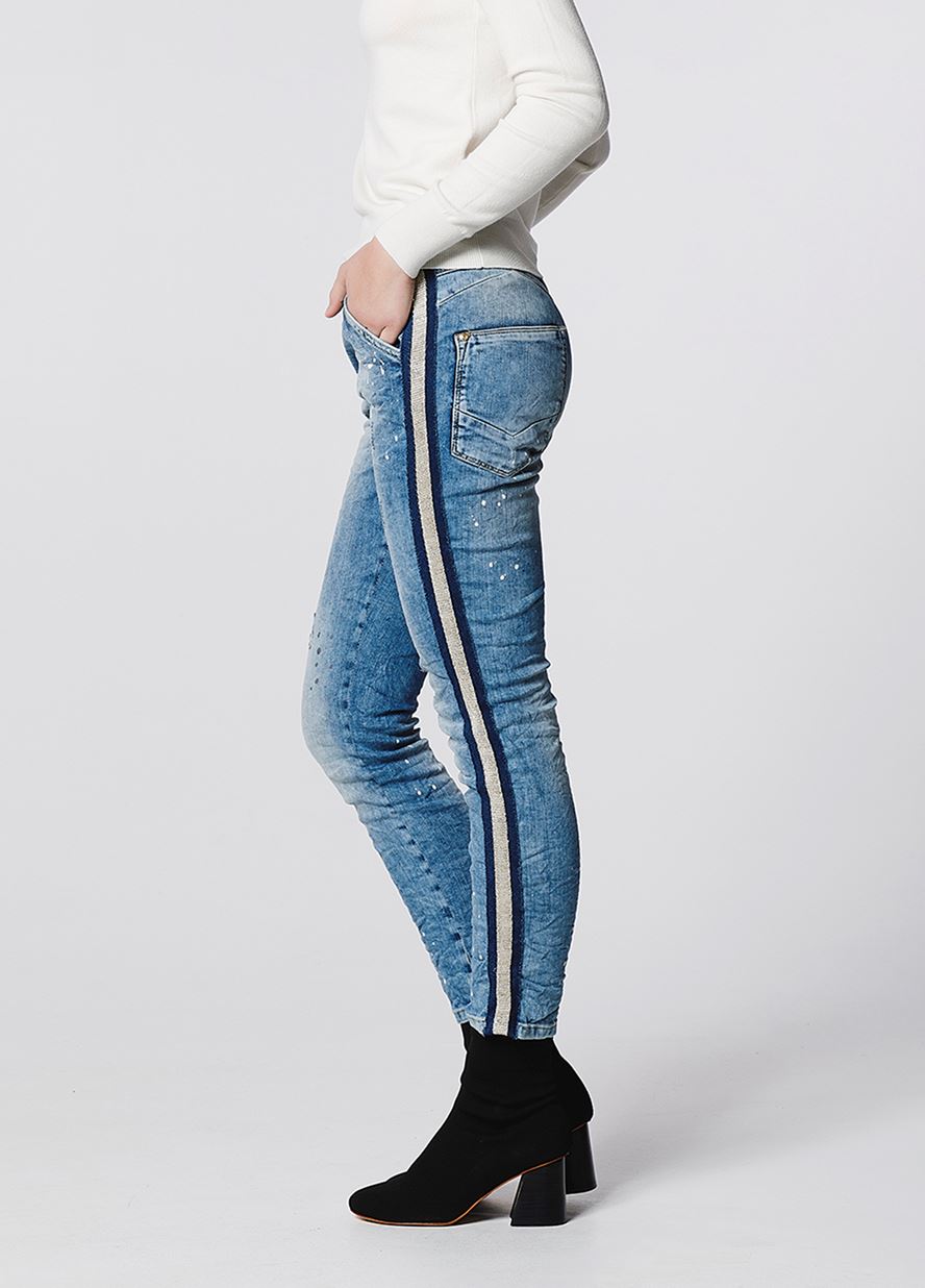 Γυναικείο Παντελόνι BSB SCARLET BLUE DENIMφωτογραφία5