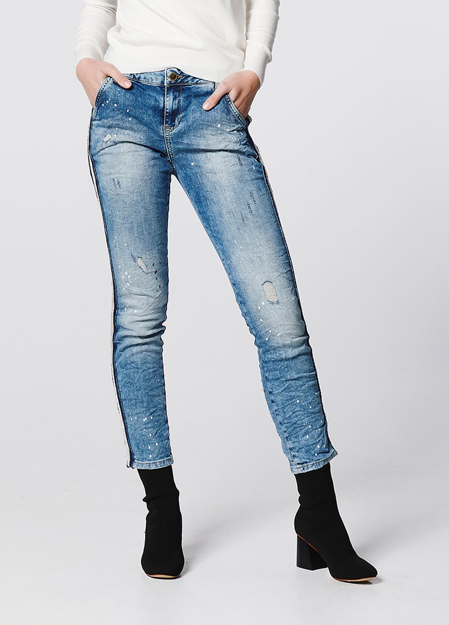 Γυναικείο Παντελόνι BSB SCARLET BLUE DENIMφωτογραφία6