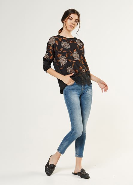 Γυναικείο Παντελόνι BSB SELENA MEDIUM BLUE DENIM