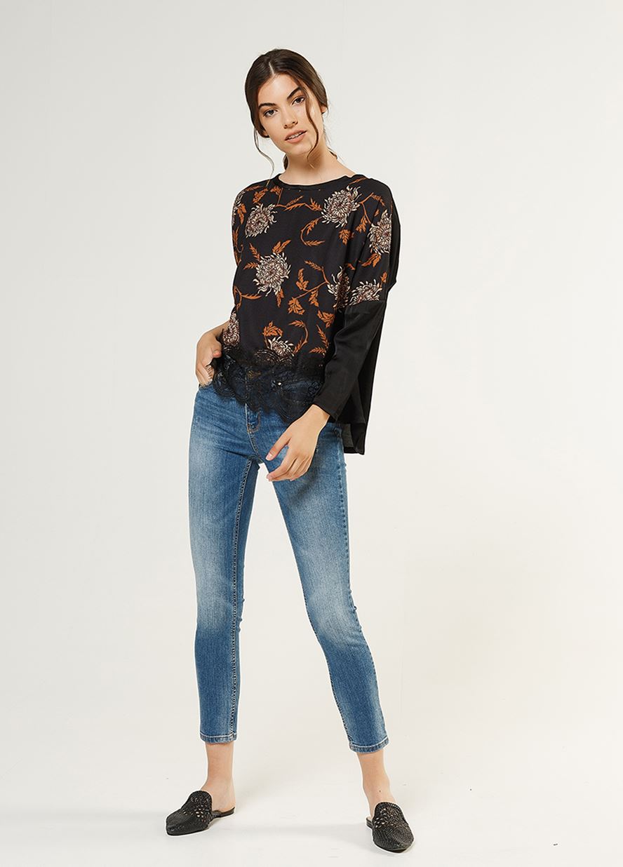 Γυναικείο Παντελόνι BSB SELENA MEDIUM BLUE DENIMφωτογραφία2