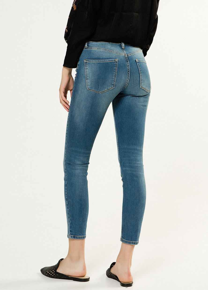 Γυναικείο Παντελόνι BSB SELENA MEDIUM BLUE DENIMφωτογραφία5