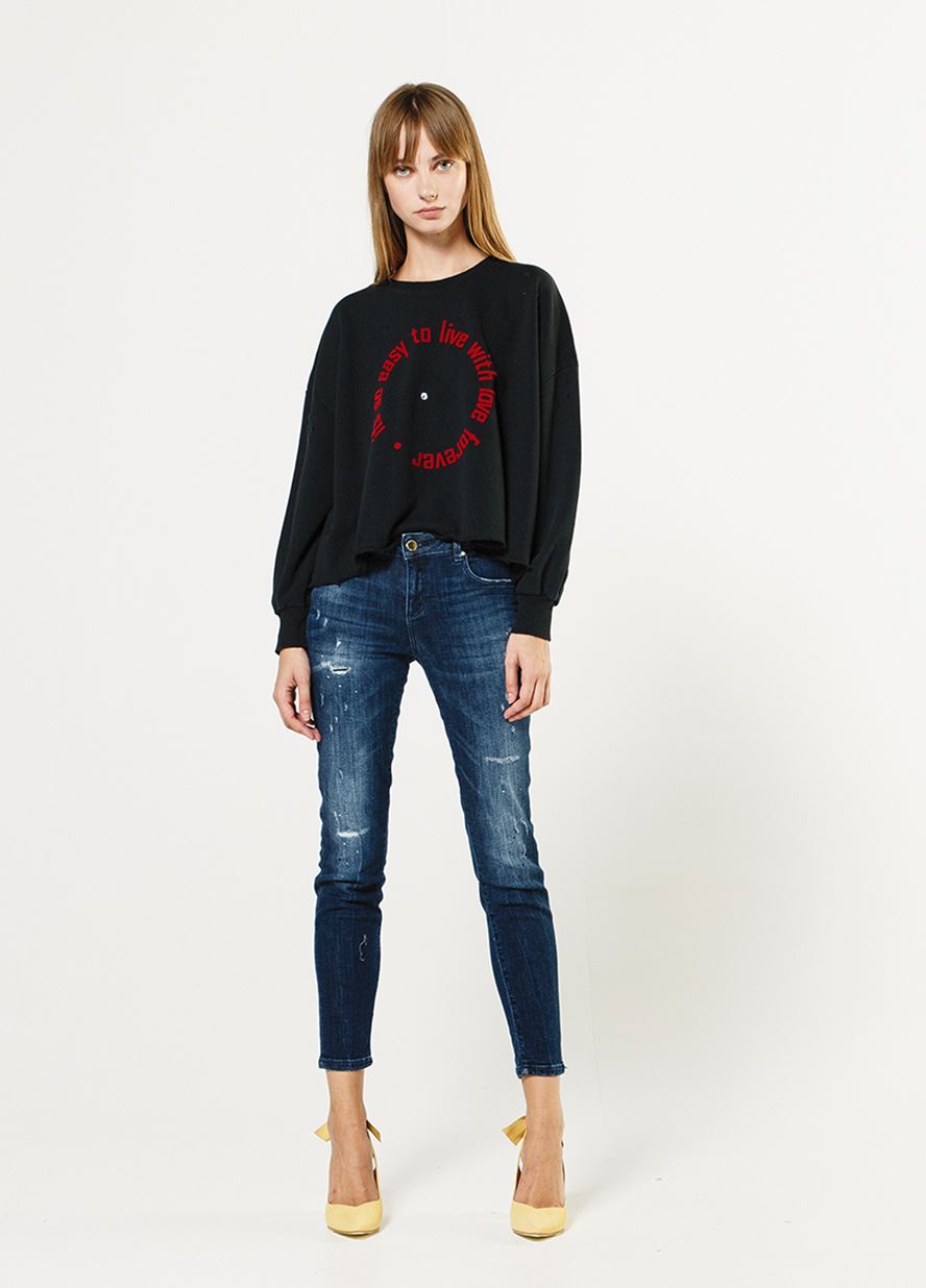 Γυναικείο Παντελόνι BSB SANTE BLUE DENIM FASHION SPECIALφωτογραφία1