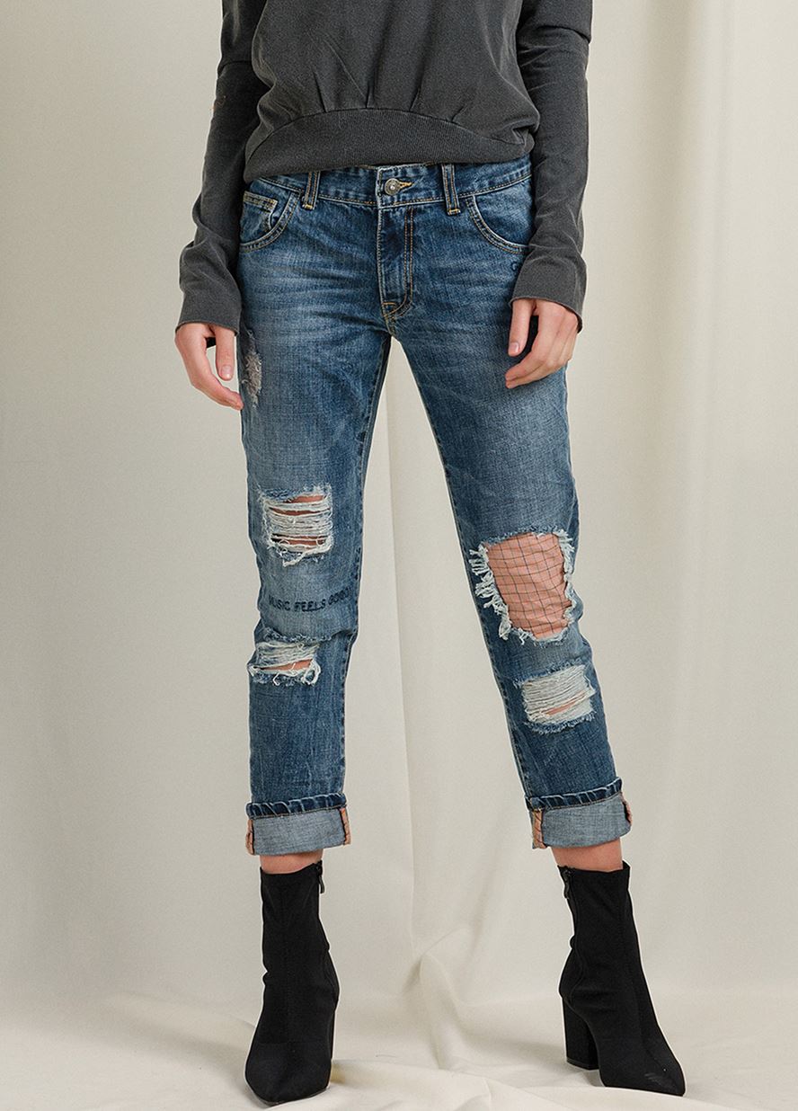 Γυναικείο Παντελόνι Denim BSBφωτογραφία3