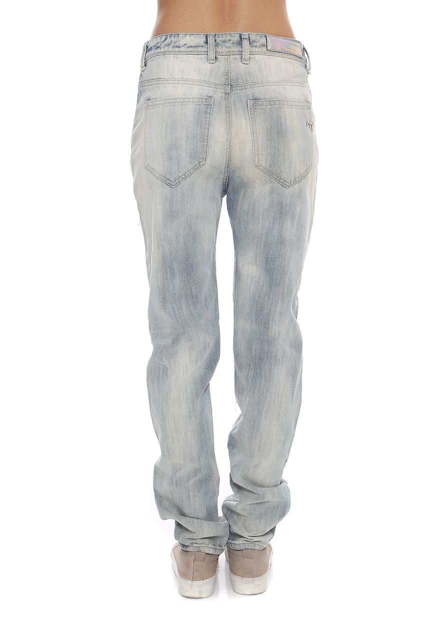 Denim Γυναικείο Παντελόνι MET με σκισίματαφωτογραφία3