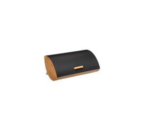 Eco Bamboo - Ξύλινη Ψωμιέρα Bamboo Με Mαύρο Καπάκι Aria Trade