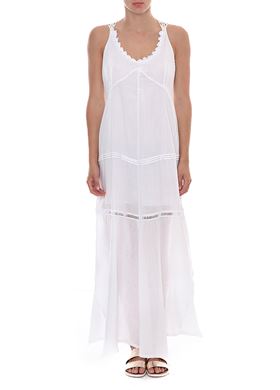 Λευκό Μακρύ Φόρεμα MYMOO