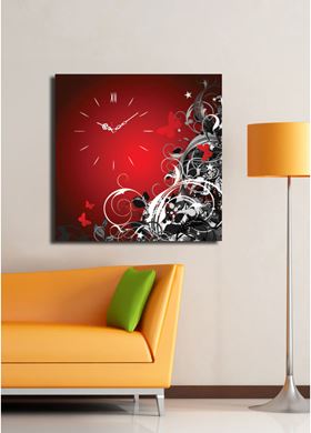 Διακοσμητικό Ρολόι Τοίχου Από Καμβά Wall Expert