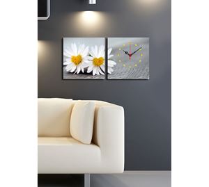 Home Deco - Πίνακας/Ρολόι Καμβάς 2 τμχ Wallity
