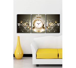 Home Deco Home Deco - Διακοσμητικό Ρολόι Τοίχου Από Καμβά 3 Τεμ. Kalune Design