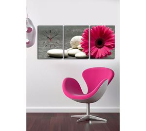 Home Deco - Διακοσμητικό Ρολόι Τοίχου Από Καμβά 3 Τεμ. Wall Expert