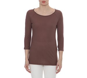 Stylish Bazaar - Γυναικεία Μπλούζα PLEASE καφέ