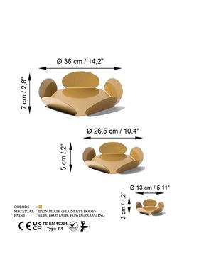 Σετ Μεταλλικά Διακοσμητικά 3 Τεμ. Kalune Design