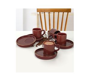 Kitchen Offers - Σετ Κούπες Καφέ & Πιατάκια 8 τμχ Hermia Kitchen Offers