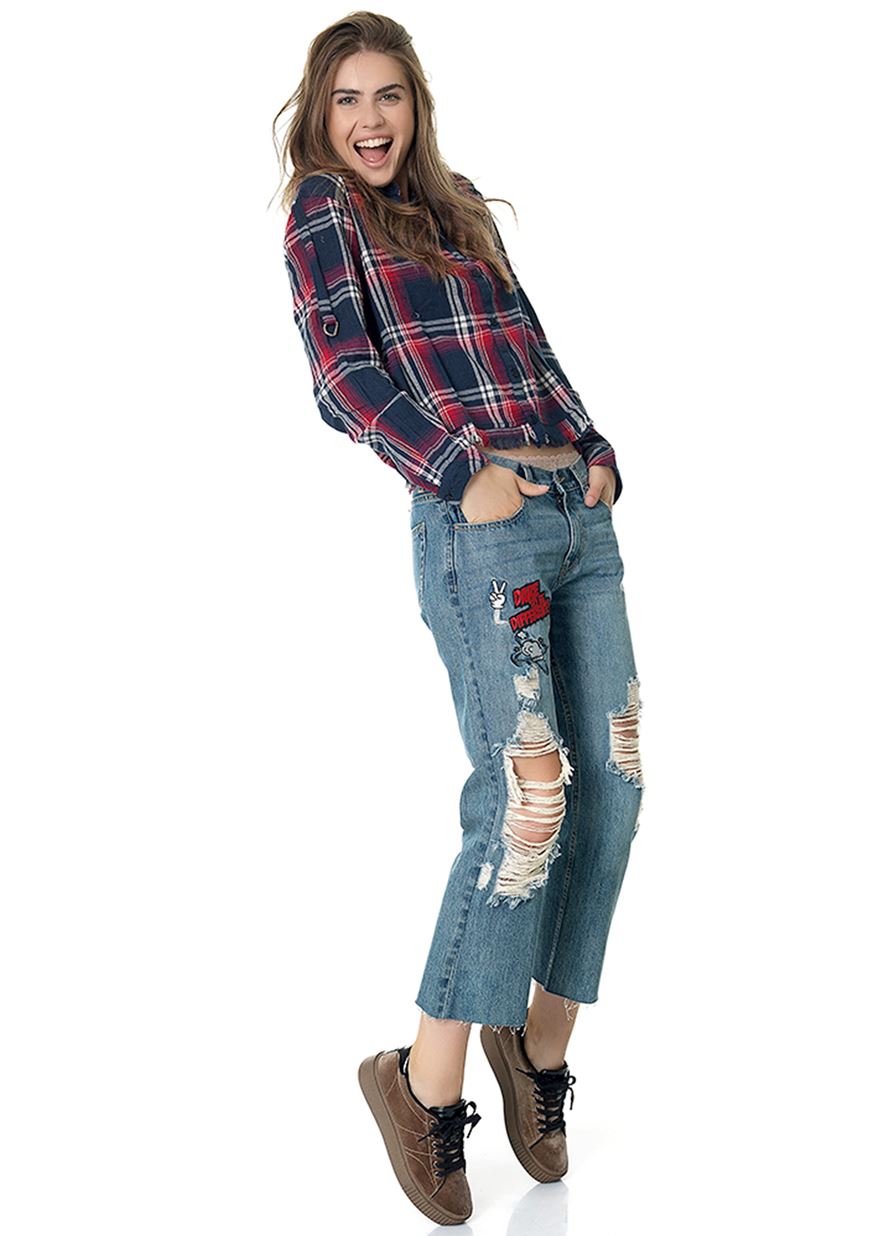 Γυναικείο Παντελόνι PINK WOMAN Jeanφωτογραφία3