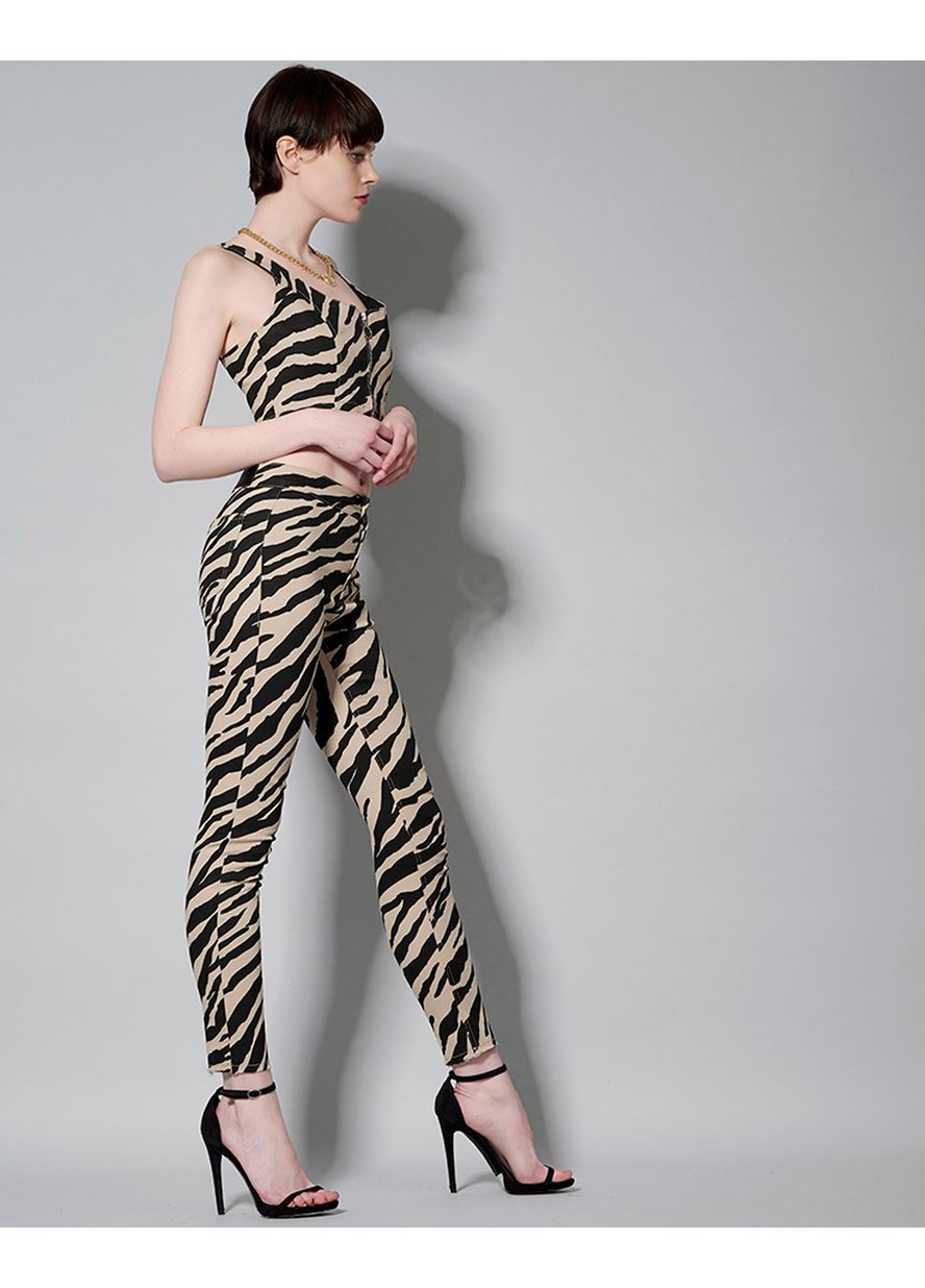 Γυναικείο Παντελόνι PINK WOMAN animal printφωτογραφία3