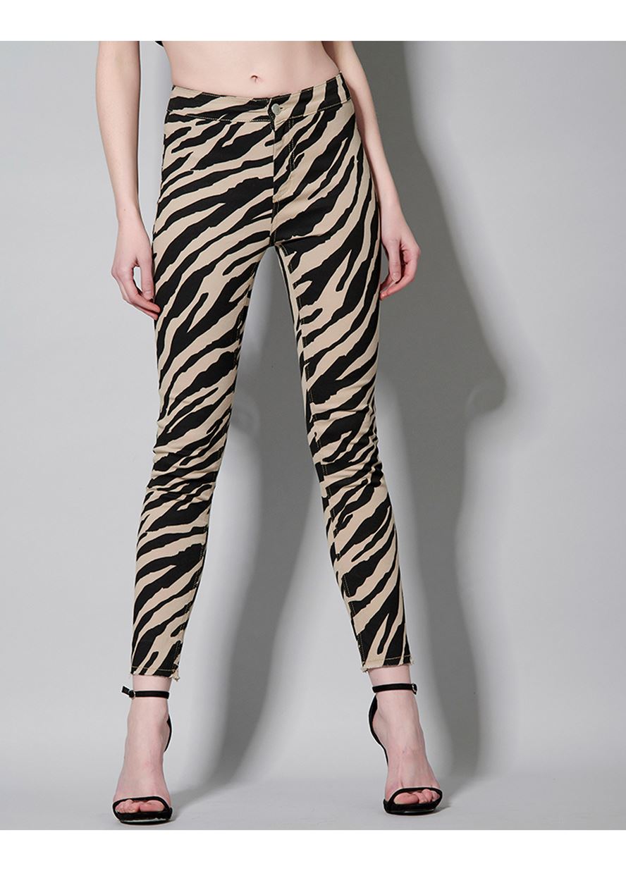 Γυναικείο Παντελόνι PINK WOMAN animal printφωτογραφία4