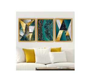 Home Deco - Διακοσμητικός Πίνακας Με Κορνίζα 3 Τεμ. Kalune Design Home Deco