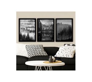 Wall Decoration Wall Decoration - Διακοσμητικός Πίνακας Με Κορνίζα 3 Τεμ. Wallity