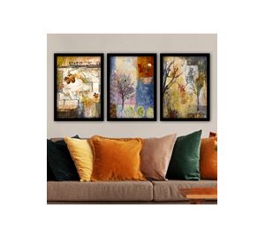 Wall Decoration Wall Decoration - Διακοσμητικός Πίνακας Με Κορνίζα 3 Τεμ. Wallity