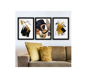 Home Deco - Διακοσμητικός Πίνακας Με Κορνίζα 3 Τεμ. Kalune Design Home Deco