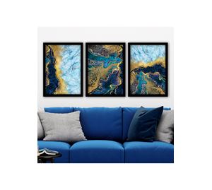 Home Deco - Διακοσμητικός Πίνακας Με Κορνίζα 3 Τεμ. Kalune Design Home Deco