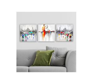 Home Deco - Σετ Διακοσμητικός Πίνακας Καμβάς 3 τμχ Kalune Design Home Deco
