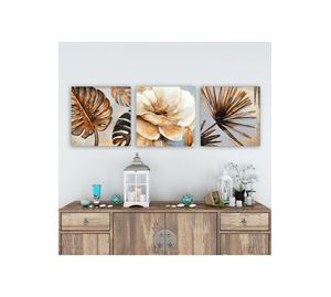 Wall Decoration - Σετ Διακοσμητικός Πίνακας Καμβάς 3 τμχ Wallity