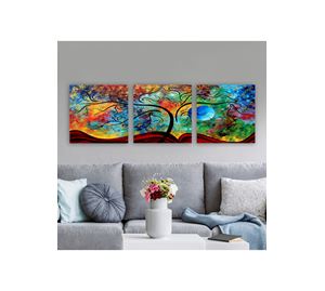 Wall Decoration Wall Decoration - Σετ Διακοσμητικός Πίνακας Καμβάς 3 τμχ Wallity