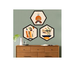 Home Deco - Διακοσμητικός Πίνακας Με Κορνίζα 3 Τεμ. Kalune Design Home Deco