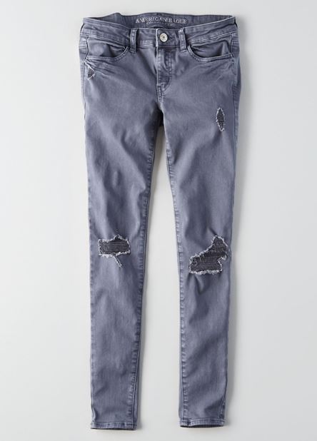Γυναικείο Παντελόνι American Eagle μπλε χρώμα