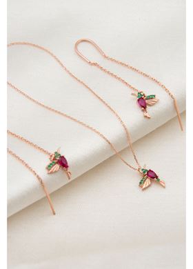 Γυναικείο Σετ Κολιέ - Σκουλαρίκι Mioli