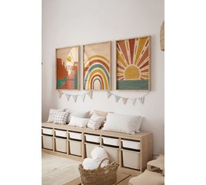 Home Deco - Διακοσμητική Ζωγραφική Με Πλαίσιο Από MDF 3 Τεμ. Kalune Design