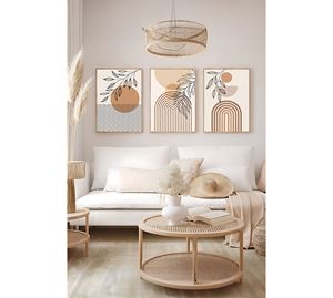 Home Deco - Διακοσμητική Ζωγραφική Με Πλαίσιο Από MDF 3 Τεμ. Kalune Design