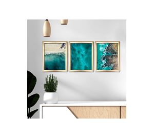 Home Deco - Διακοσμητικός Πίνακας MDF Με Κορνίζα 3 Τεμ. Wallity