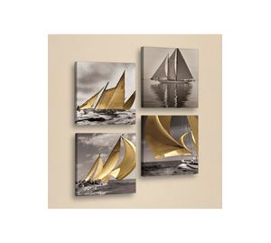 Wall Decoration - Διακοσμητικό Δέρμα Pu 4 Τεμ. Kalune Design Wall Decoration