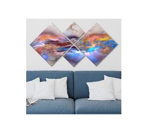 Home Deco - Διακοσμητικός Πίνακας Mdf 4 Τεμ. Kalune Design Home Deco