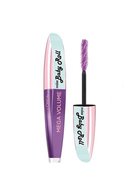 Loreal Mega Miss Baby Roll Mascara για Όγκο Lilac 9.1ml