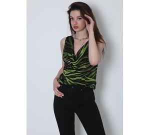 Mega Bazaar - Γυναικεία Μπλούζα MAKI PHILOSOPHY πράσινο χρώμα