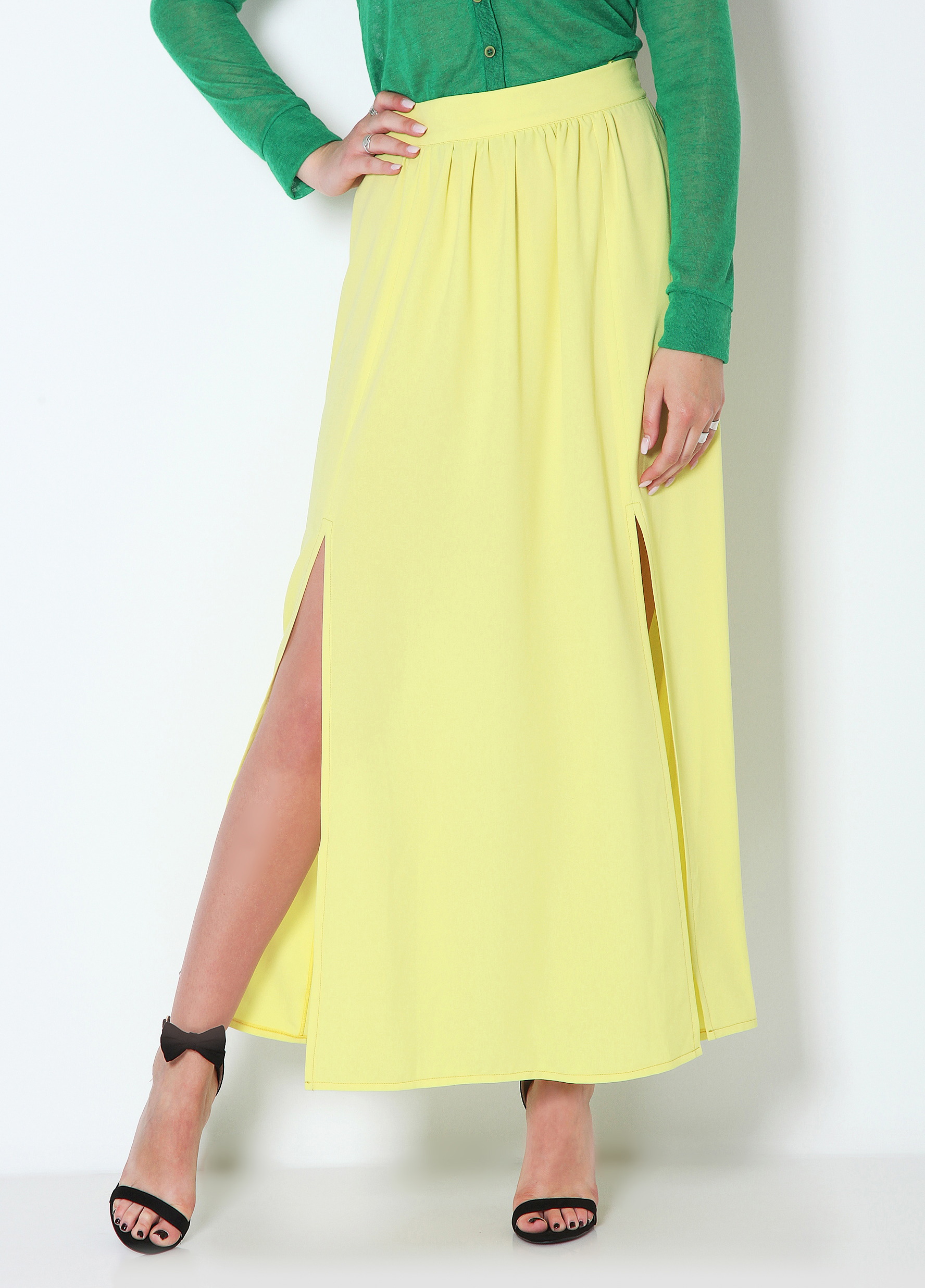 Stock Guide - Γυναικεία Φούστα MAKI PHILOSOPHY κίτρινο χρώμα